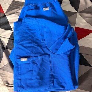 Figs Royal Blue Scrub set